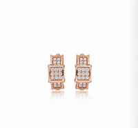 Golden Grace Pave Hoop Earrings