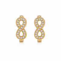 Infinity Crystal Hoop Earrings