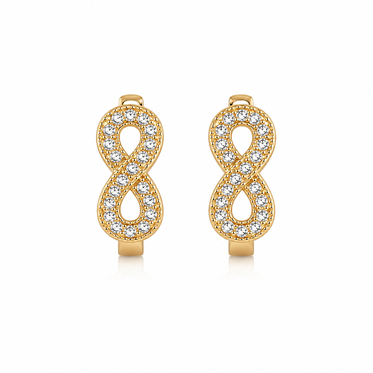 Infinity Crystal Hoop Earrings