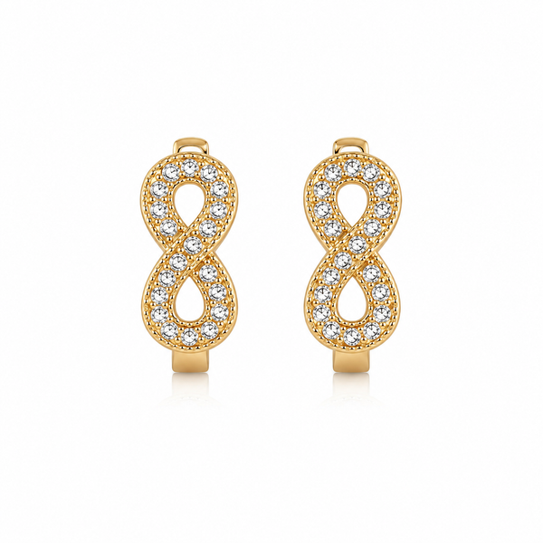 Infinity Crystal Hoop Earrings