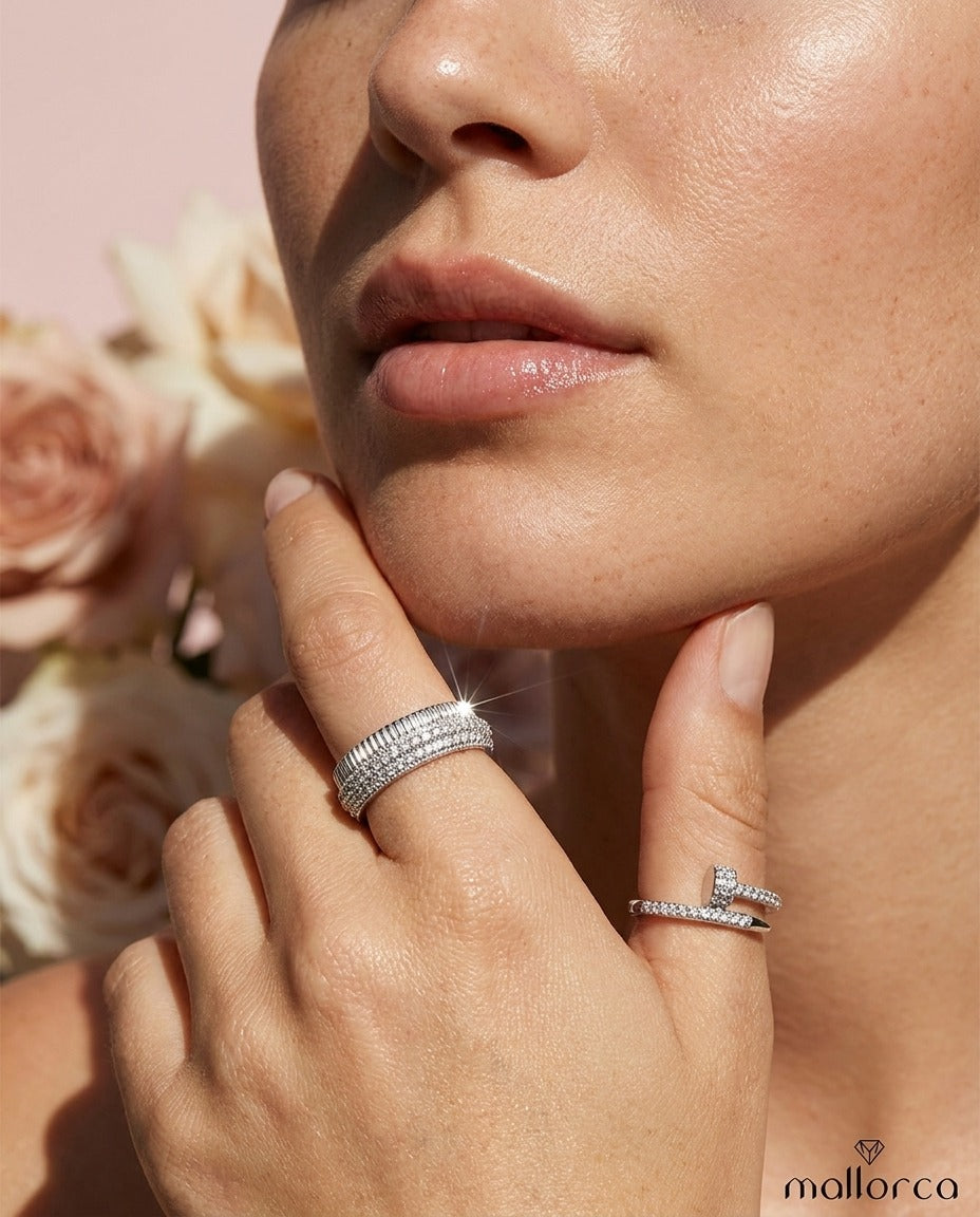 Silver Nail Wrap Ring