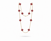 Maroon Clover Layered Necklace
