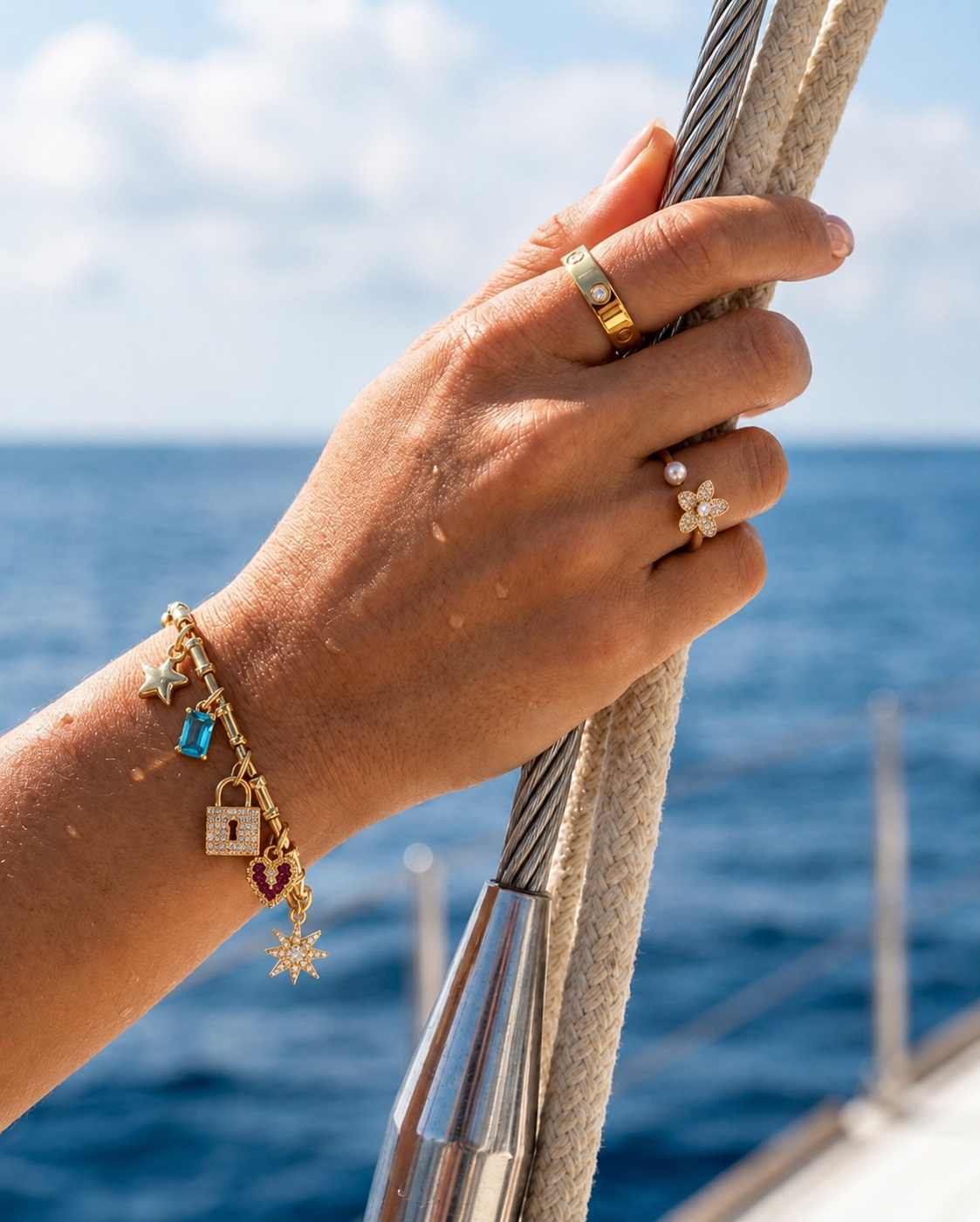 Bloom Pearl Adjustable Ring
