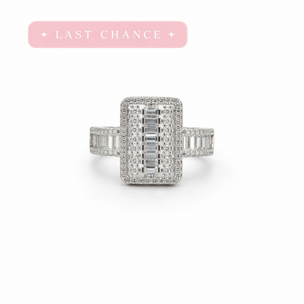 Baguette Silver Ring