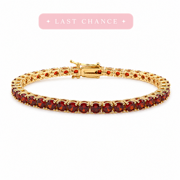 Golden Ruby Radiance Bracelet