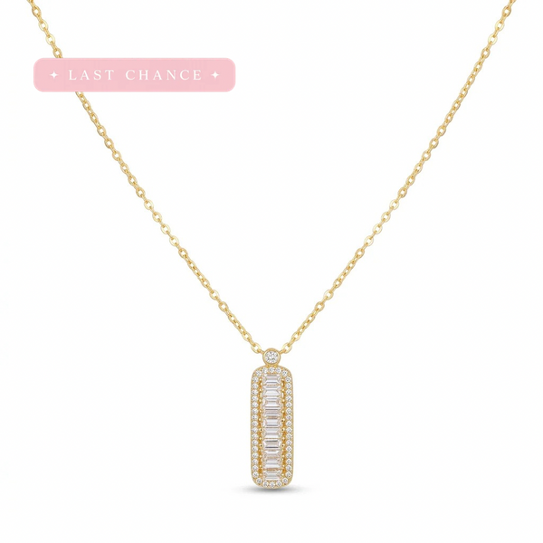 Baguette Diamond Bar Necklace
