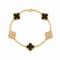 Midnight Clover Bracelet