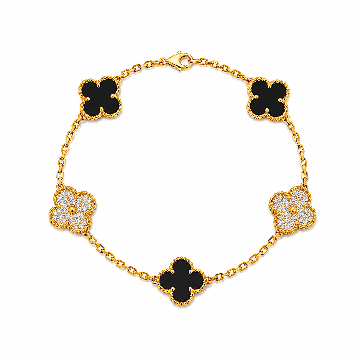 Midnight Clover Bracelet