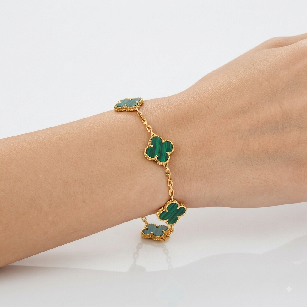 Emerald Clover Bracelet