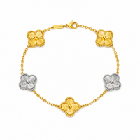 Mini Two-Tone Clover Bracelet