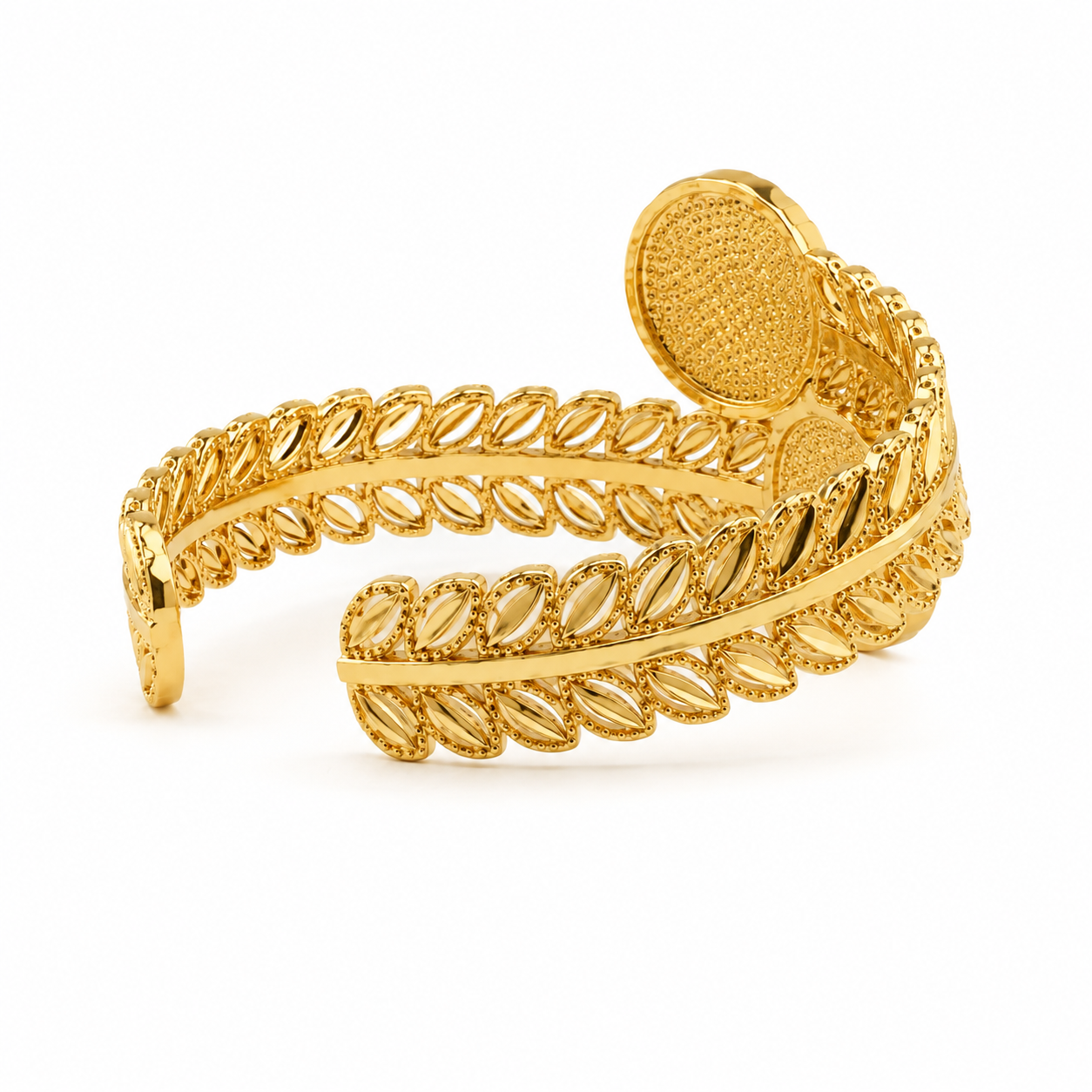 Imperial Laurel Coin Cuff