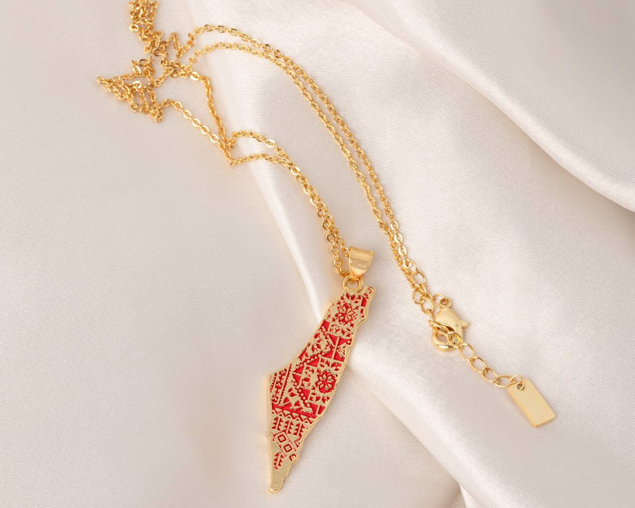 Palestine Embroidery Necklace